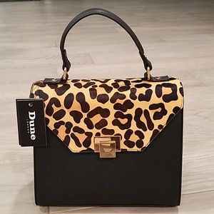 Dune London Calf Hair Top Handle Bag